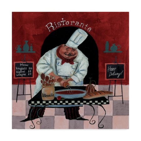 Gregg Degroat 'Chef Kitchen Menus' Canvas Art,35x35